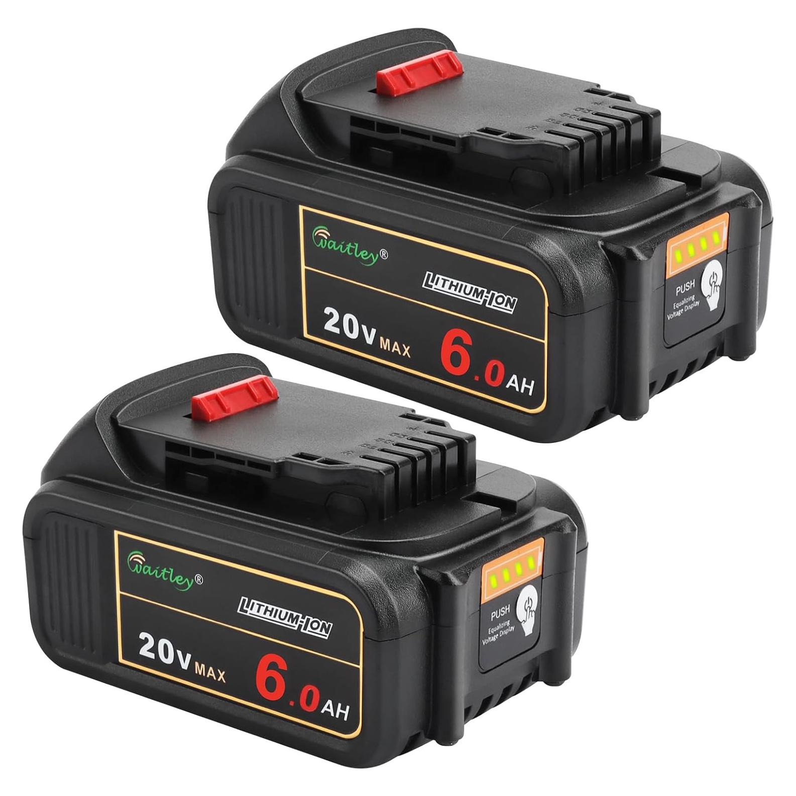 Batería de Reemplazo Waitley 20V 6.0Ah Li-ion para Dewalt