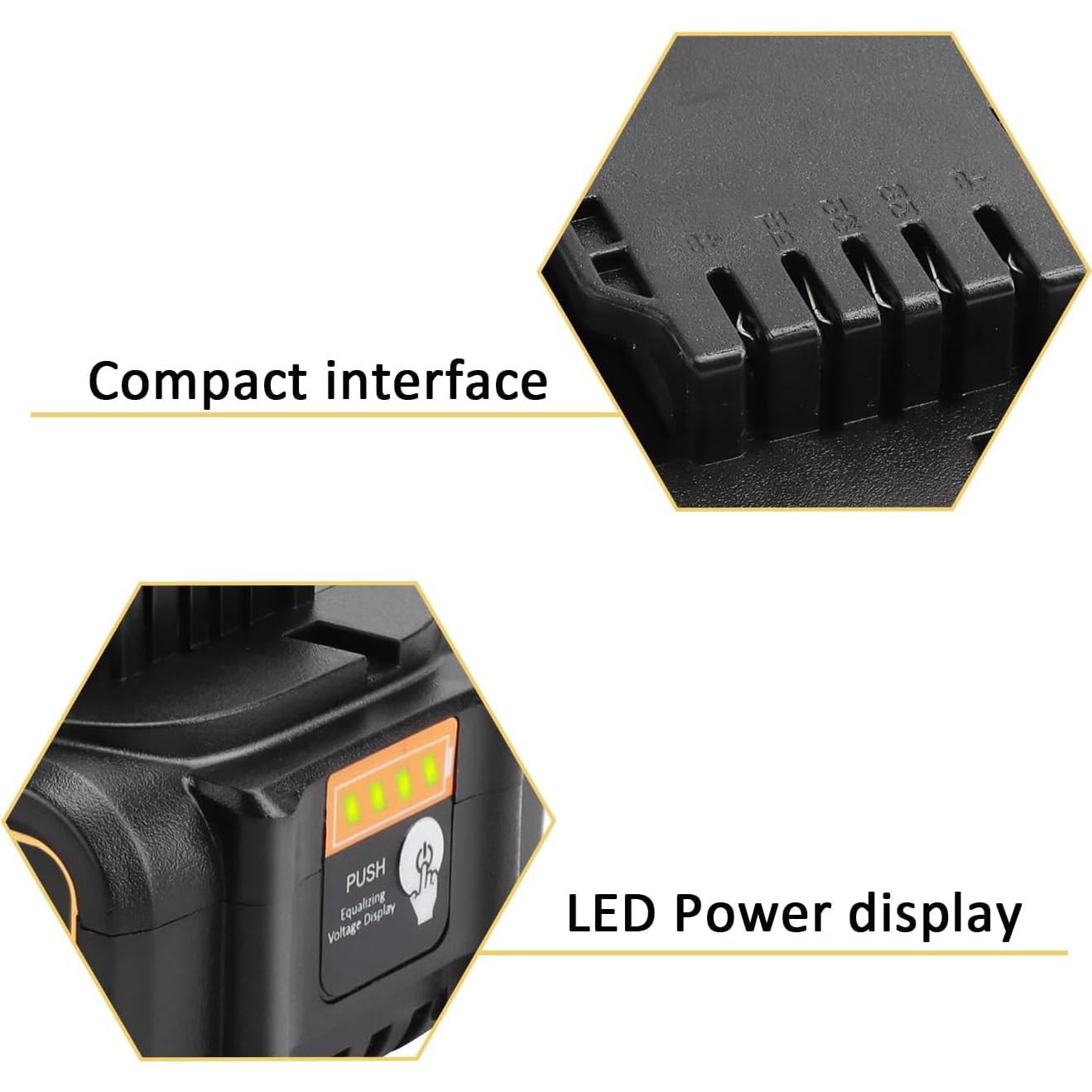 Batería de Reemplazo Waitley 20V 6.0Ah Li-ion para Dewalt