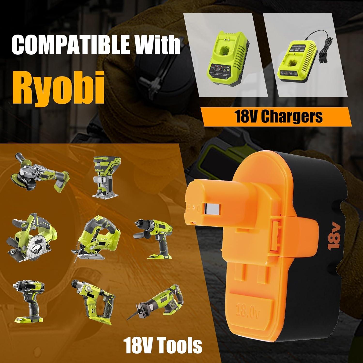 Batería de Reemplazo Ryobi 18V 3600mAh P100 - 2 Paquetes