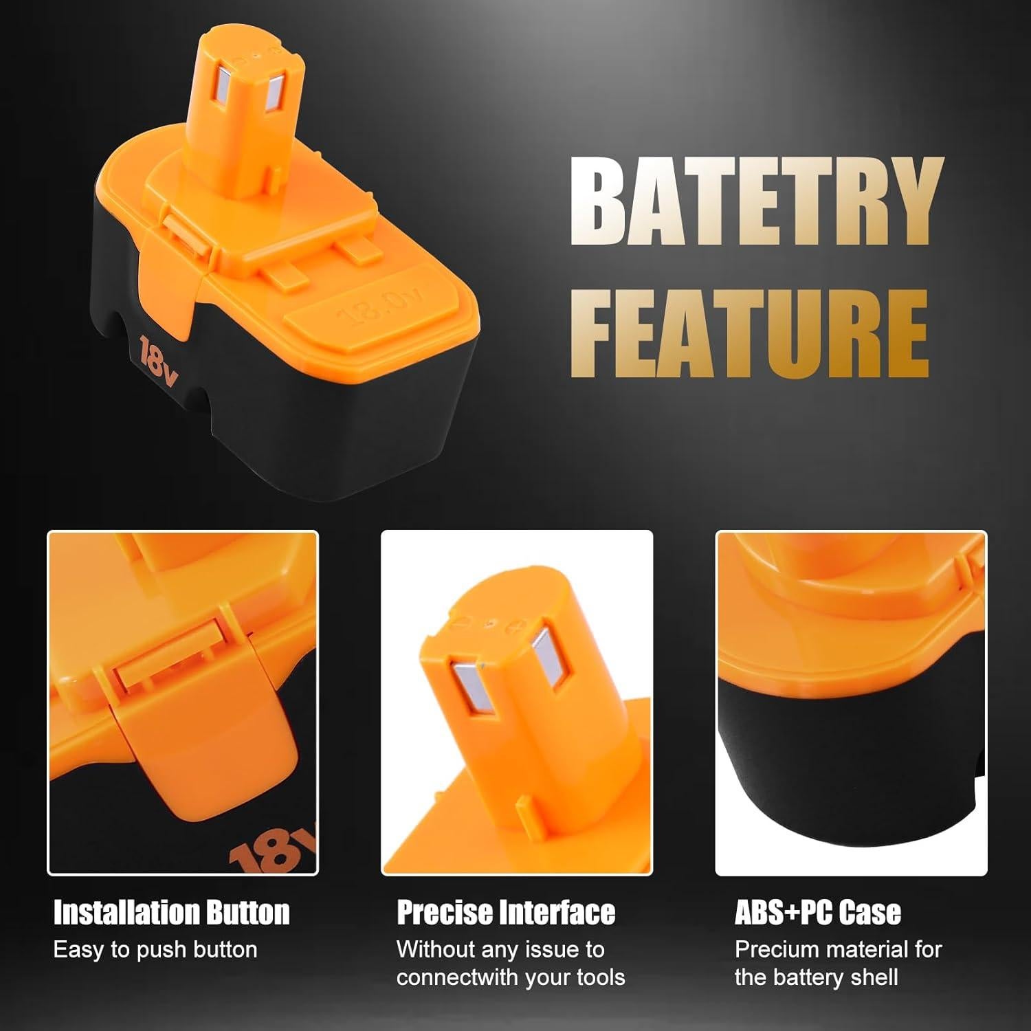 Batería de Reemplazo Ryobi 18V 3600mAh P100 - 2 Paquetes