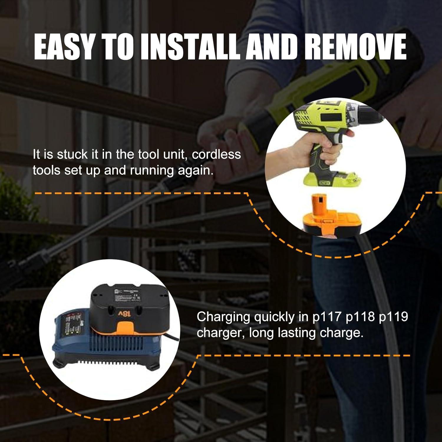 Batería de Reemplazo Ryobi 18V 3600mAh P100 - 2 Paquetes