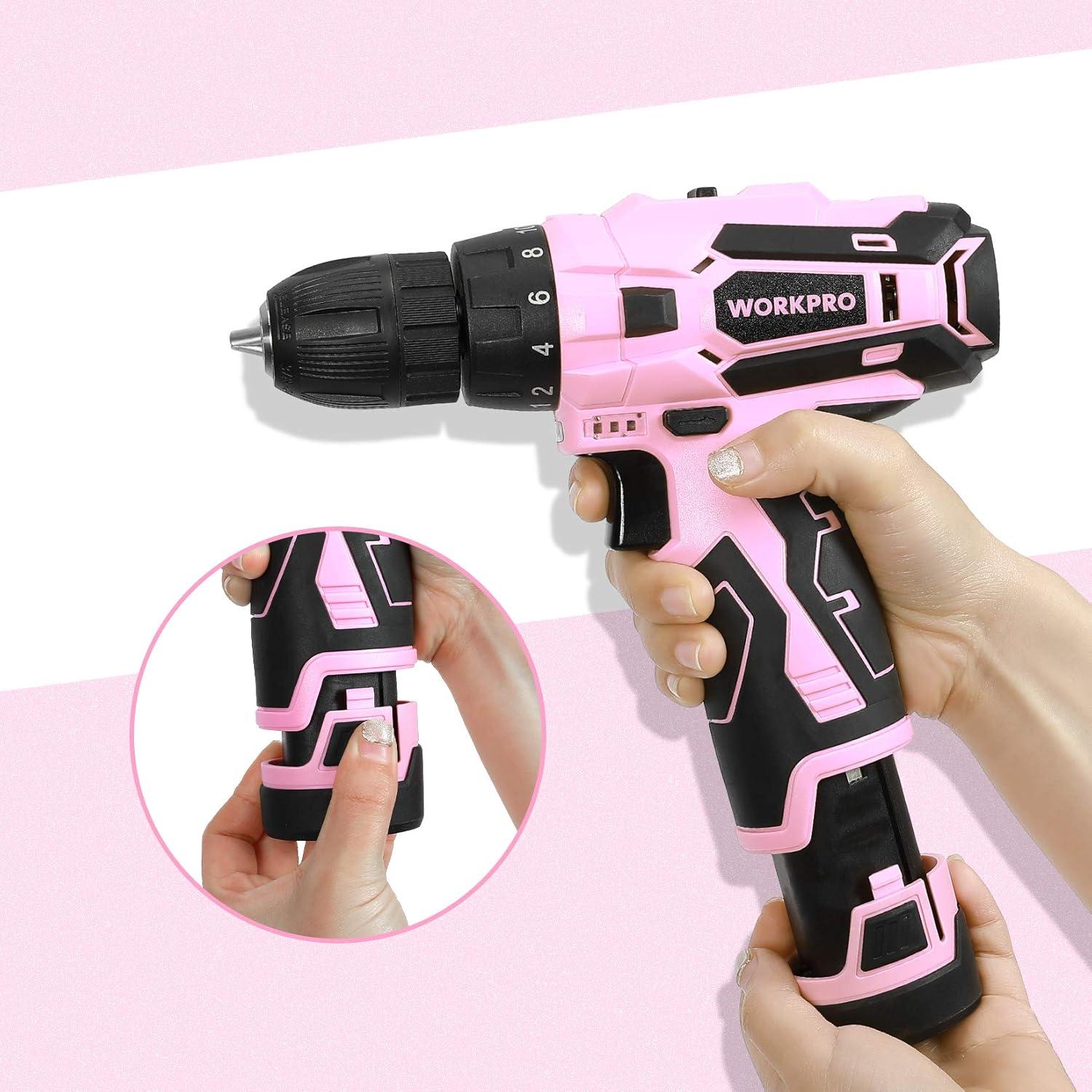 Batería de Litio-Ion 12V WORKPRO para Taladro Inalámbrico Rosa