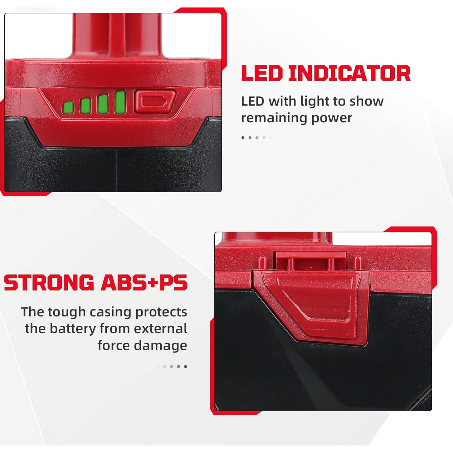 Batería de Litio LUMSING 19.2V 7000mAh 2 Pack para Craftsman