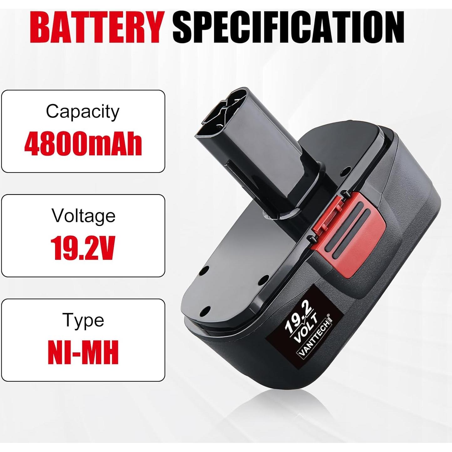 Batería VANTTECH C3 19.2V 4.8Ah Reemplazo Craftsman 2 Pack