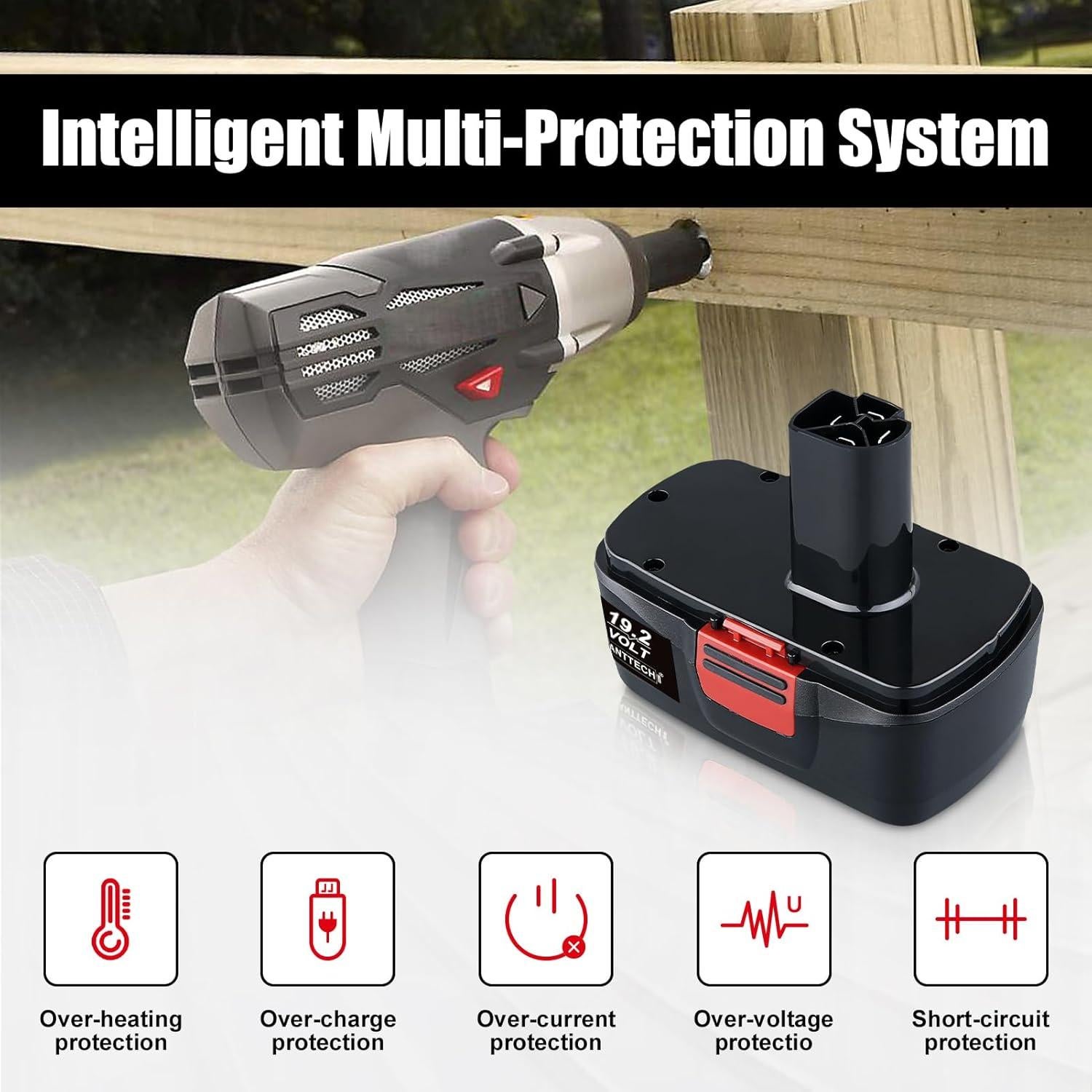 Batería VANTTECH C3 19.2V 4.8Ah Reemplazo Craftsman 2 Pack