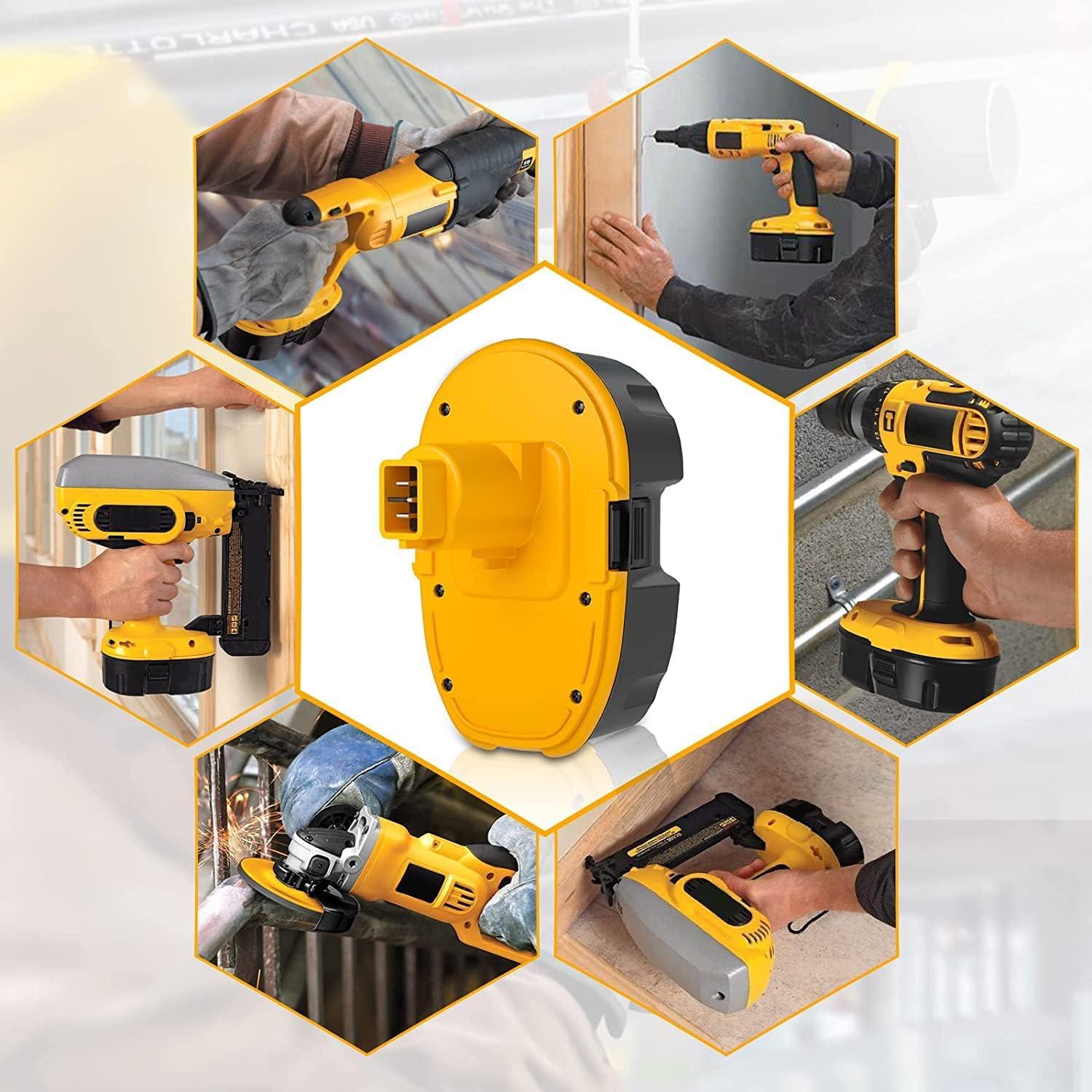 Batería de Reemplazo 18V 5.0Ah Ni-MH DeWALT DC9096 - 2 Paquetes