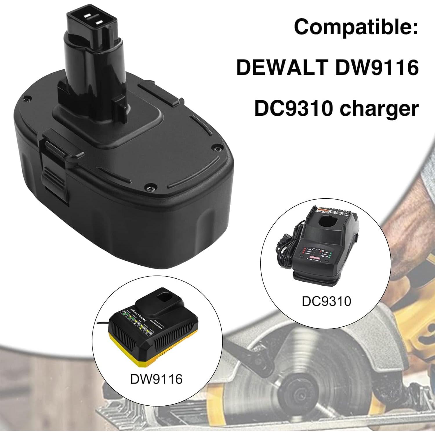 Batería de Litio-Ion DTK 18V 6.5Ah Reemplazo Dewalt 2 Pack