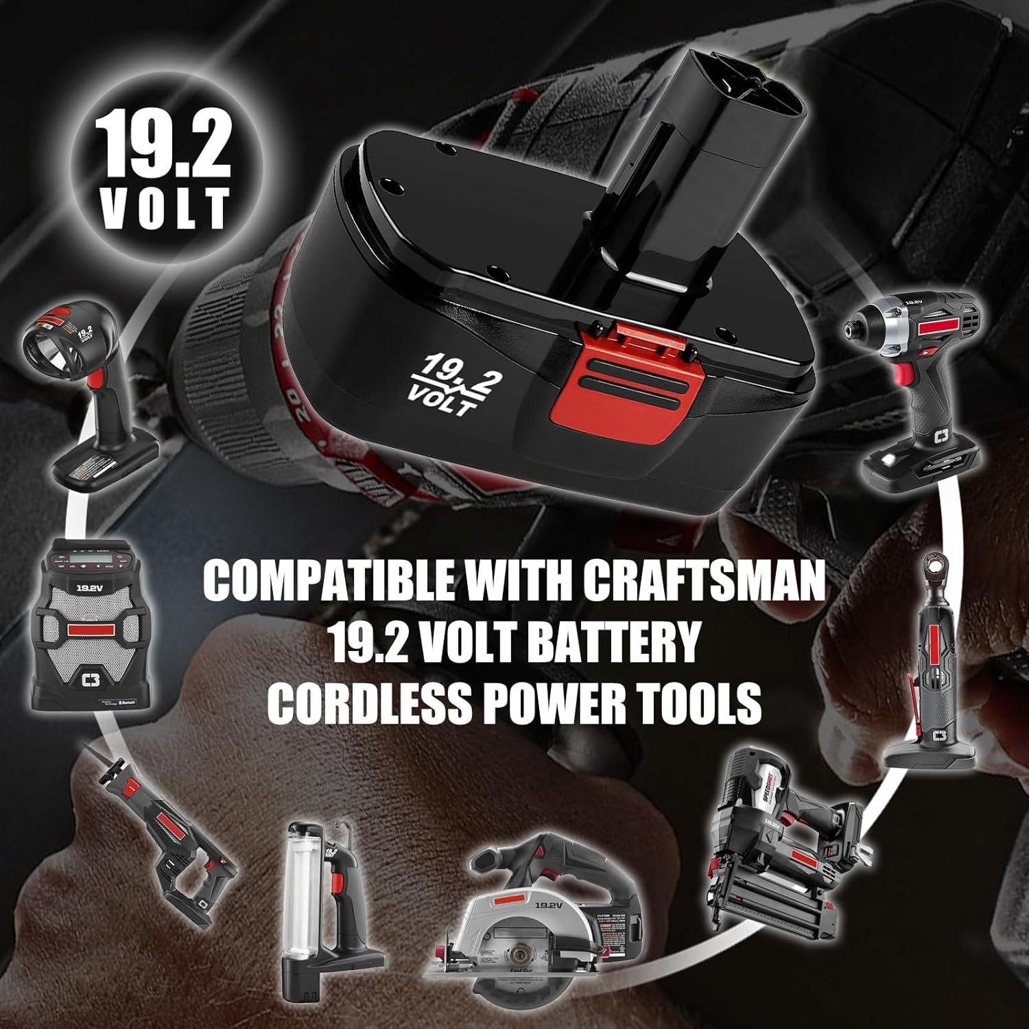 2 Baterías de Reemplazo 4.5Ah Craftsman 19.2V Ni-MH