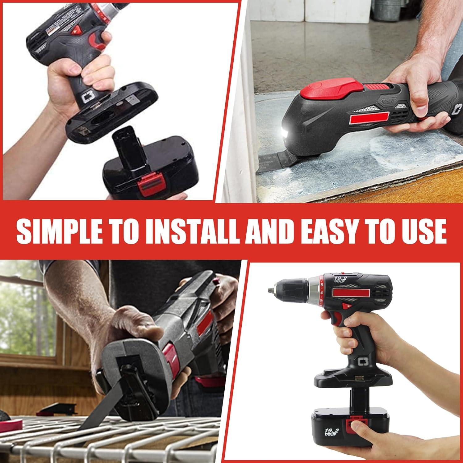 2 Baterías de Reemplazo 4.5Ah Craftsman 19.2V Ni-MH