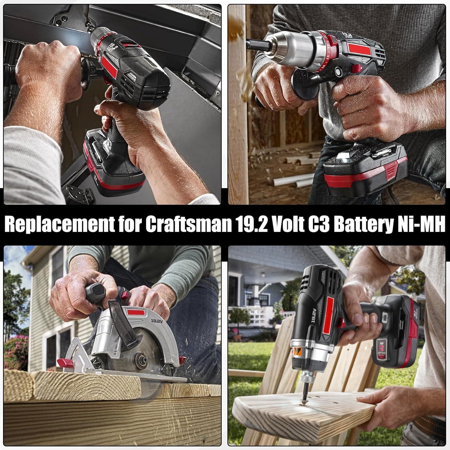 Pack 2 Baterías Ni-MH 19.2V 3600mAh TOPBATT para Craftsman