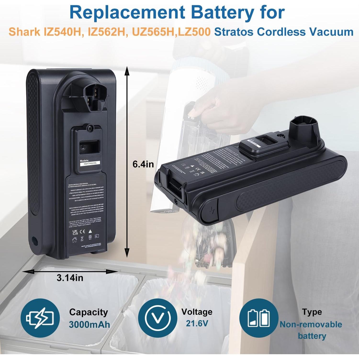 Batería de Reemplazo Shark XBATR620SL 3000mAh 21.6V