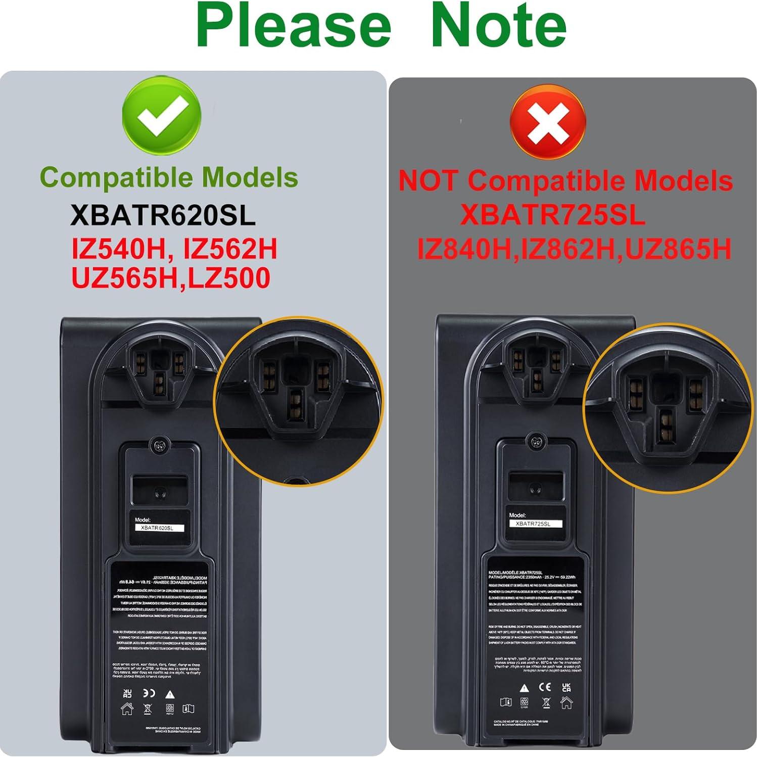 Batería de Reemplazo Shark XBATR620SL 3000mAh 21.6V