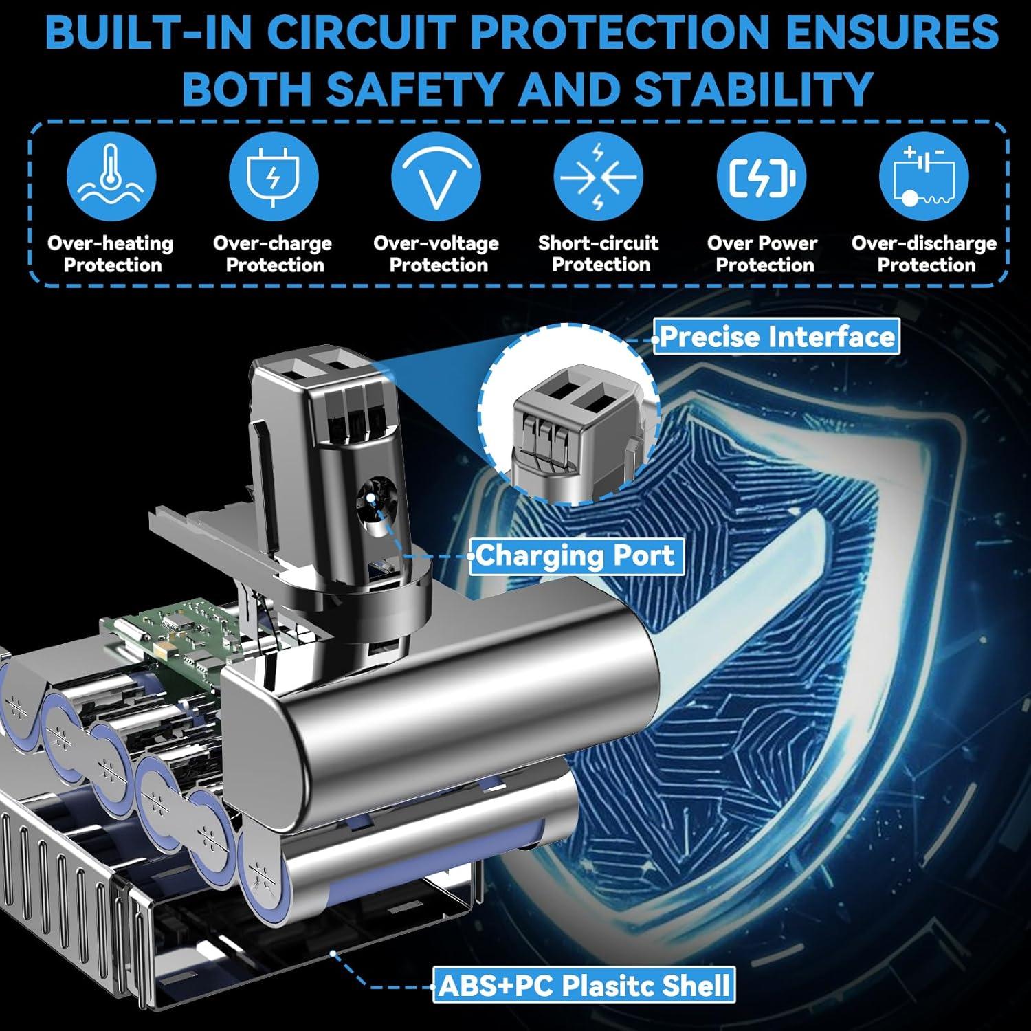 Batería de Litio-ion BATTOOL 8000mAh 22.2V para Dyson DC31 DC34 DC35