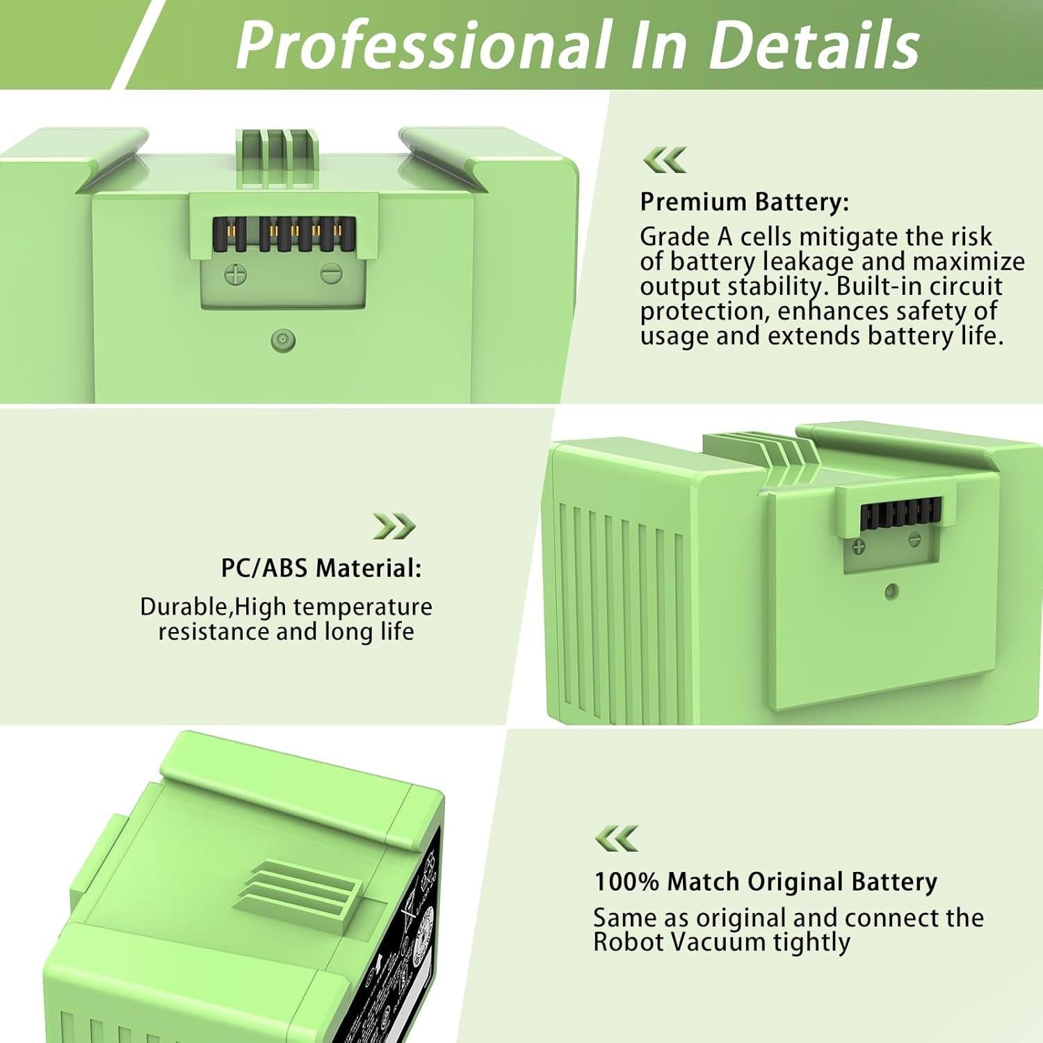 Batería de Reemplazo ABL-D1 para iRobot Roomba i/e Series 14.4V 1800mAh