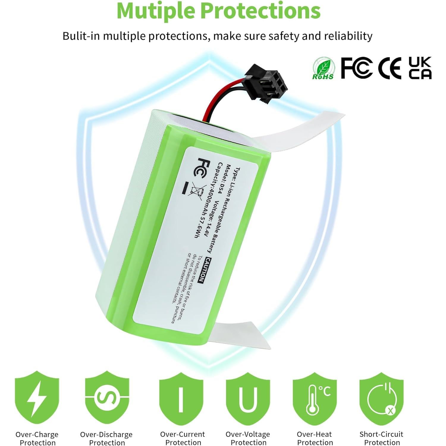 Batería de Reemplazo Li-ion 14.4V 4000mAh Eufy RoboVac