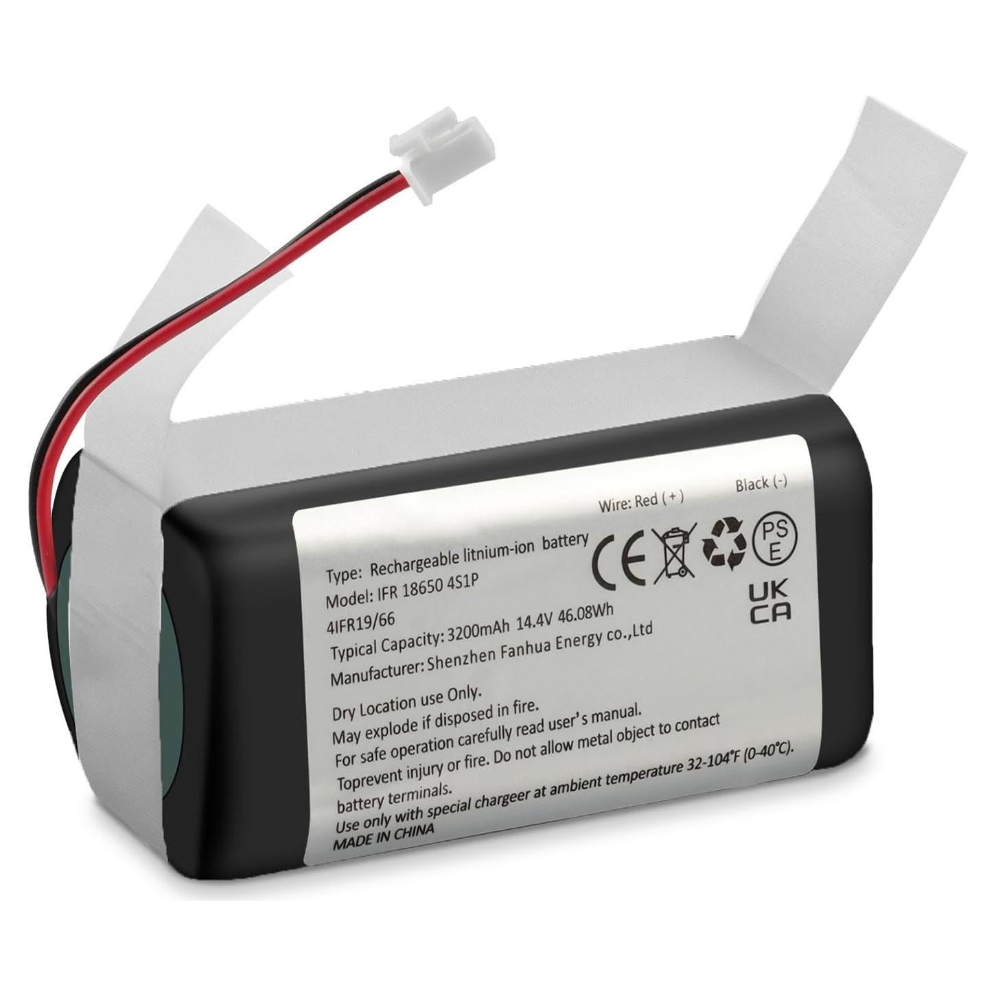 Batería de Reemplazo Shark RVBAT850 3200mAh 14.4V