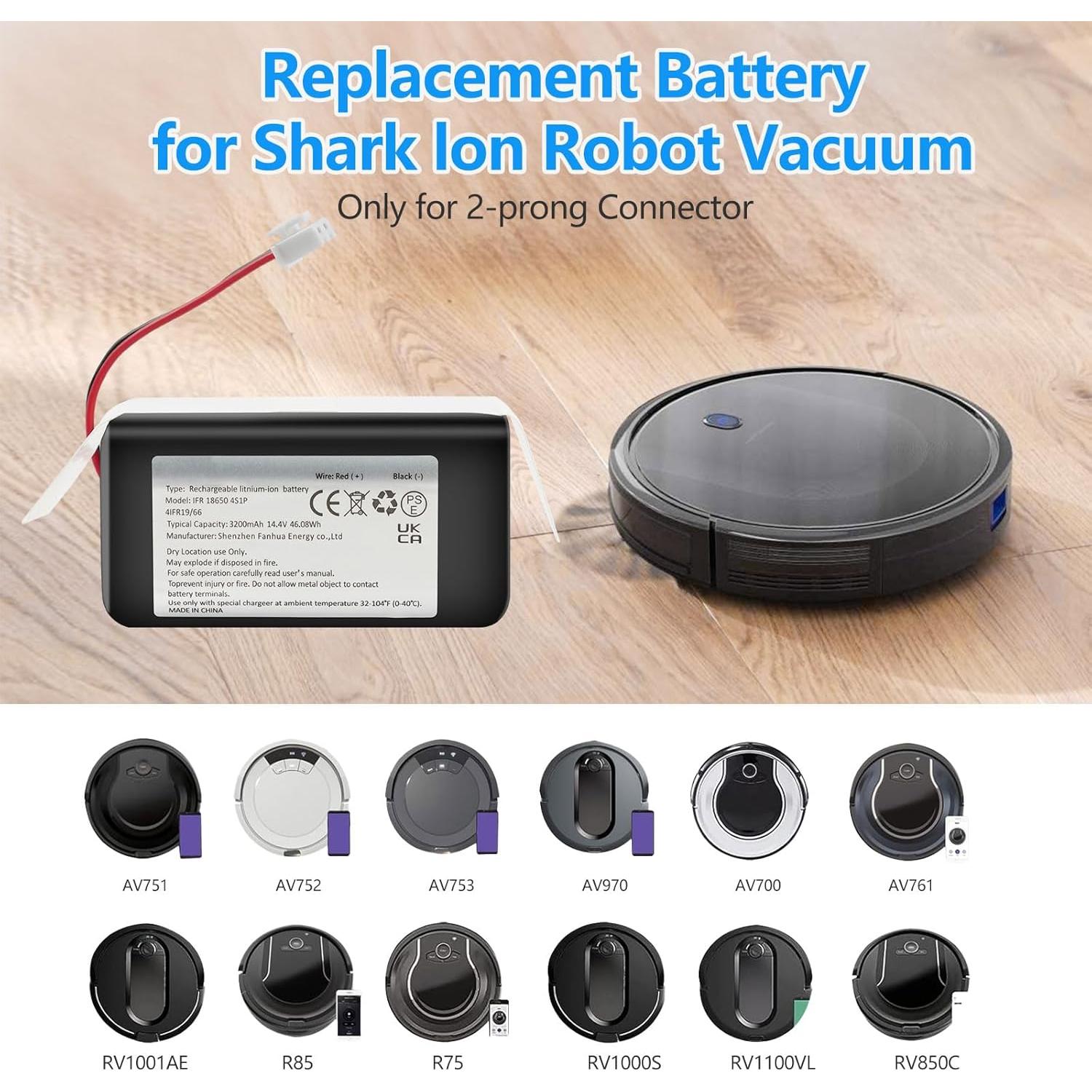 Batería de Reemplazo Shark RVBAT850 3200mAh 14.4V