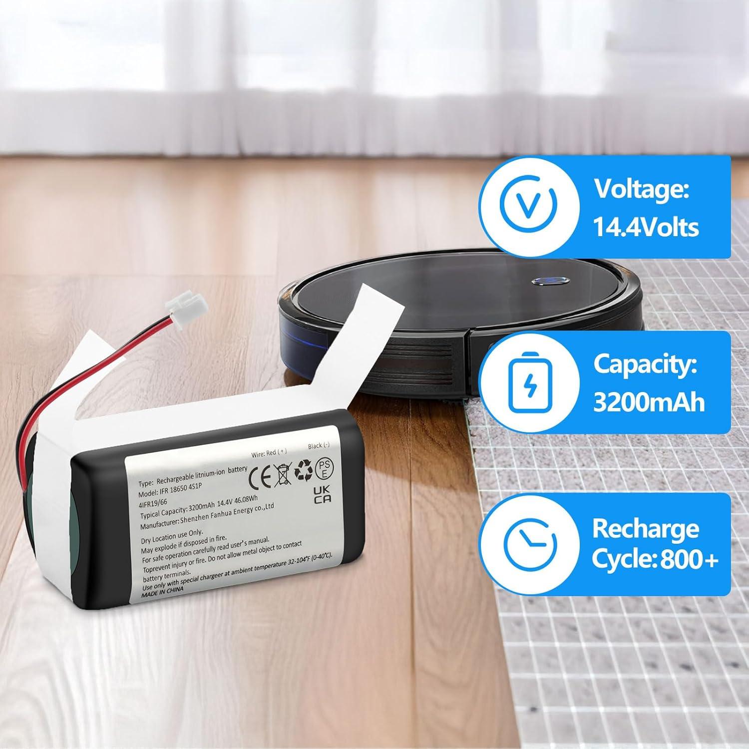 Batería de Reemplazo Shark RVBAT850 3200mAh 14.4V