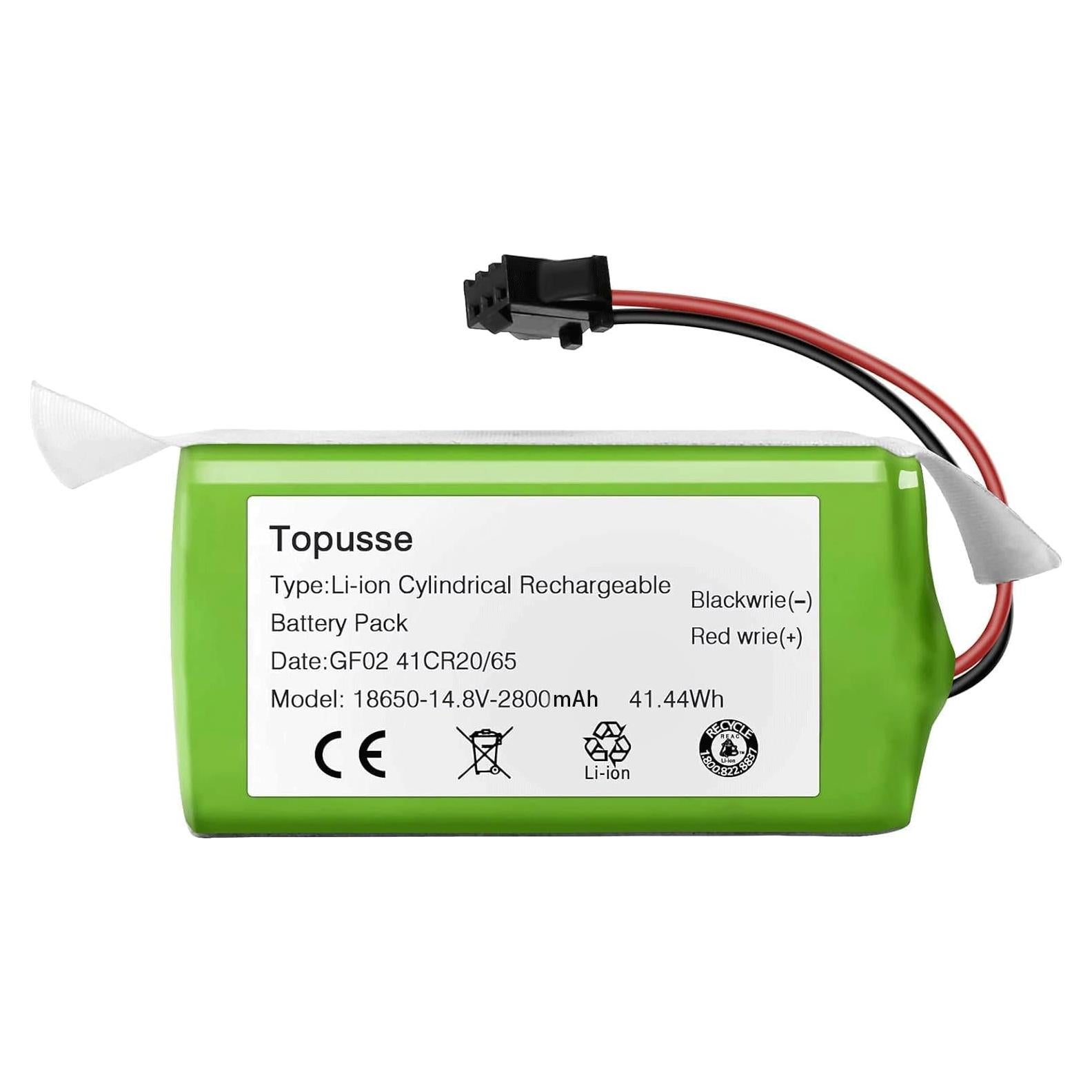 Batería de Reemplazo Li-ion 14.4V 2800mAh para Aspiradoras Eufy y Ecovacs