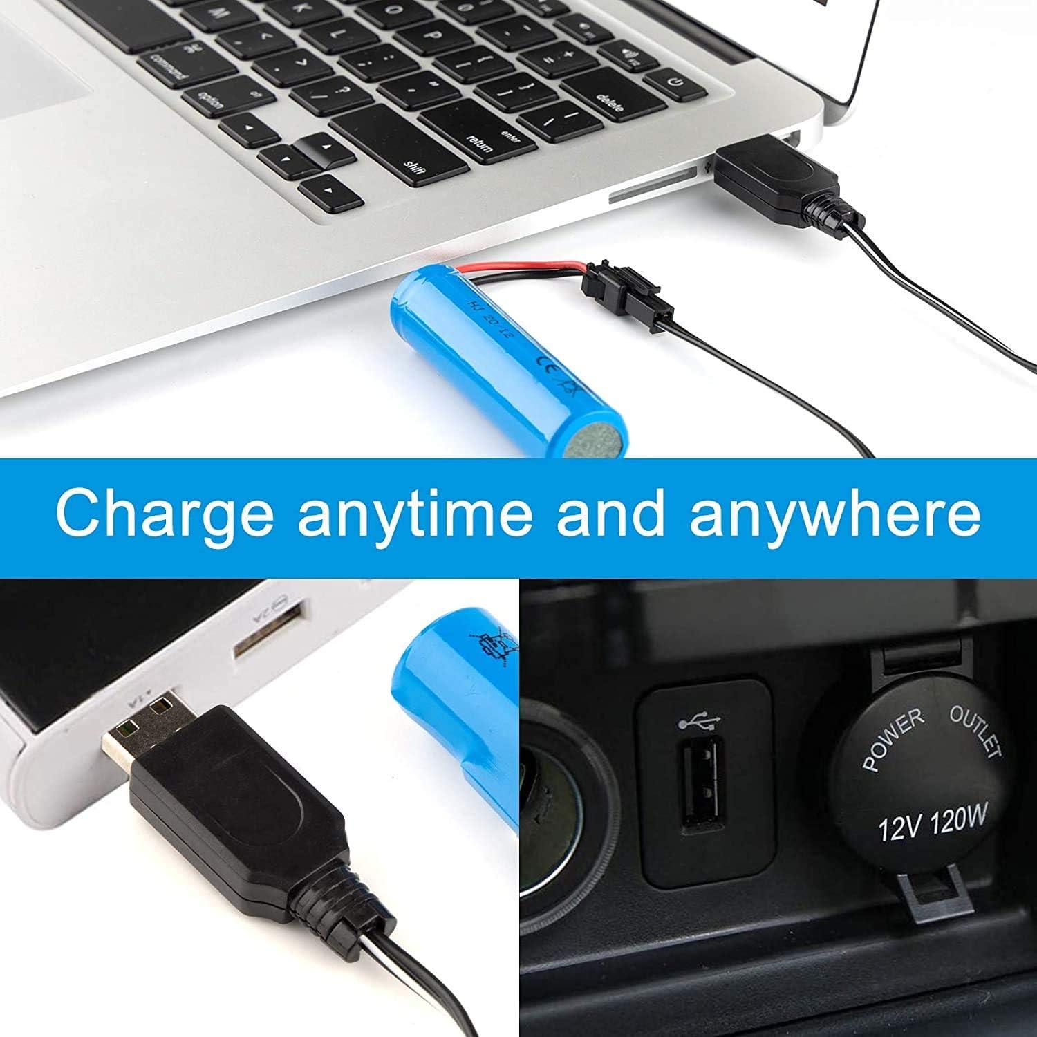 Batería Recargable Li-ion 3.7V 1200mAh FPVERA 2PCS con USB