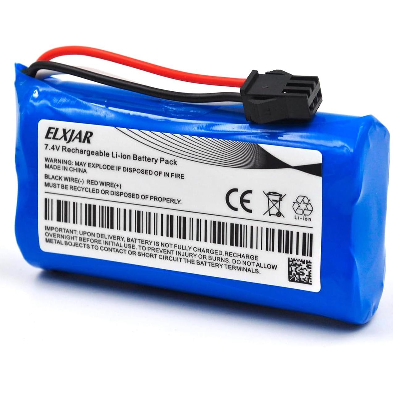 Batería Li-ion 7.4V 1500mAh elxjar para coches RC - 2-Pack