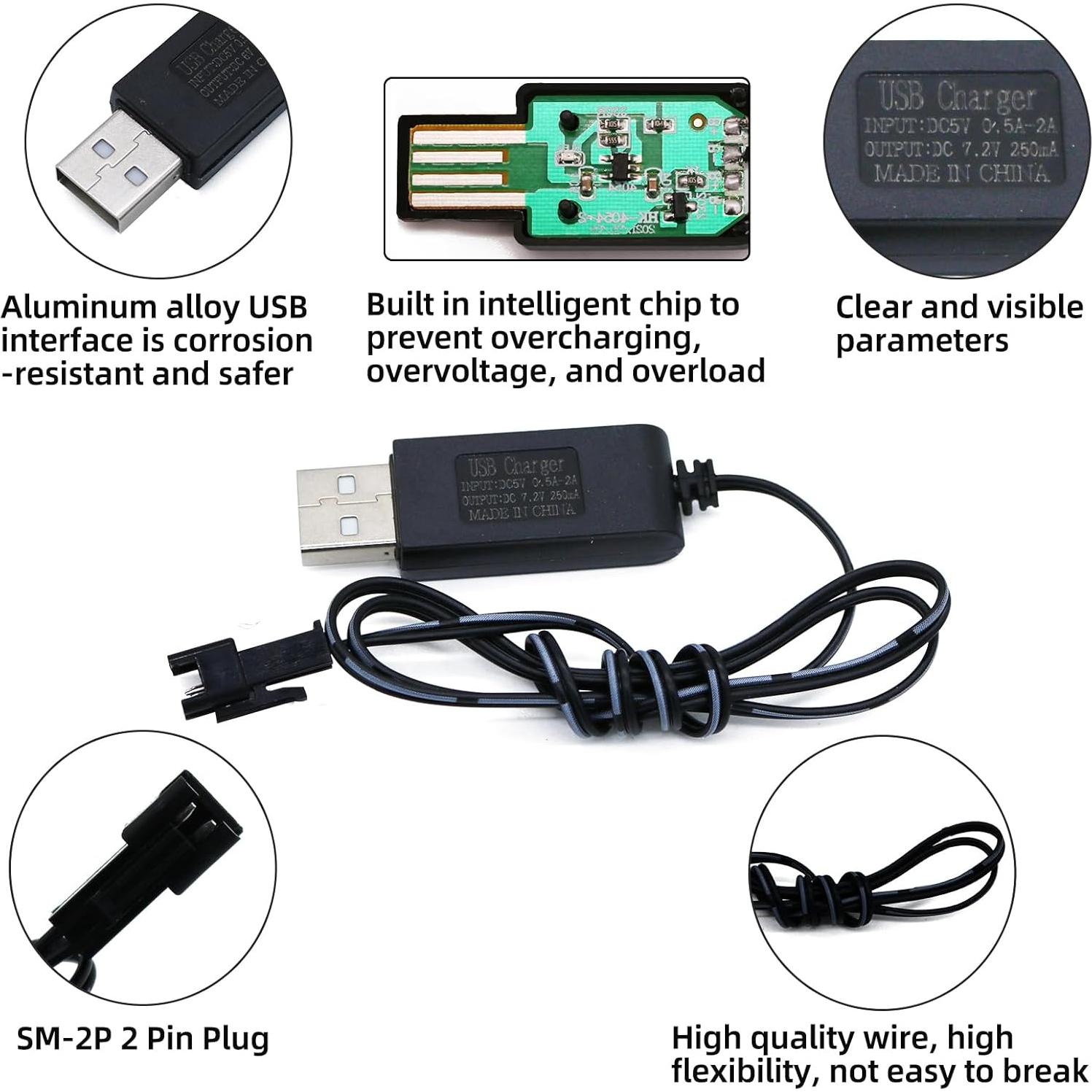 Batería recargable NiMH 6V 2400mAh Tosiicop para coches RC