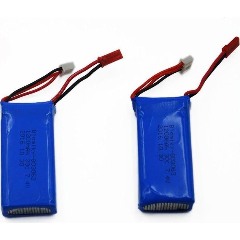Batería Lipo 7.4V 1200mAh Blomiky con Conector JST y Cargador
