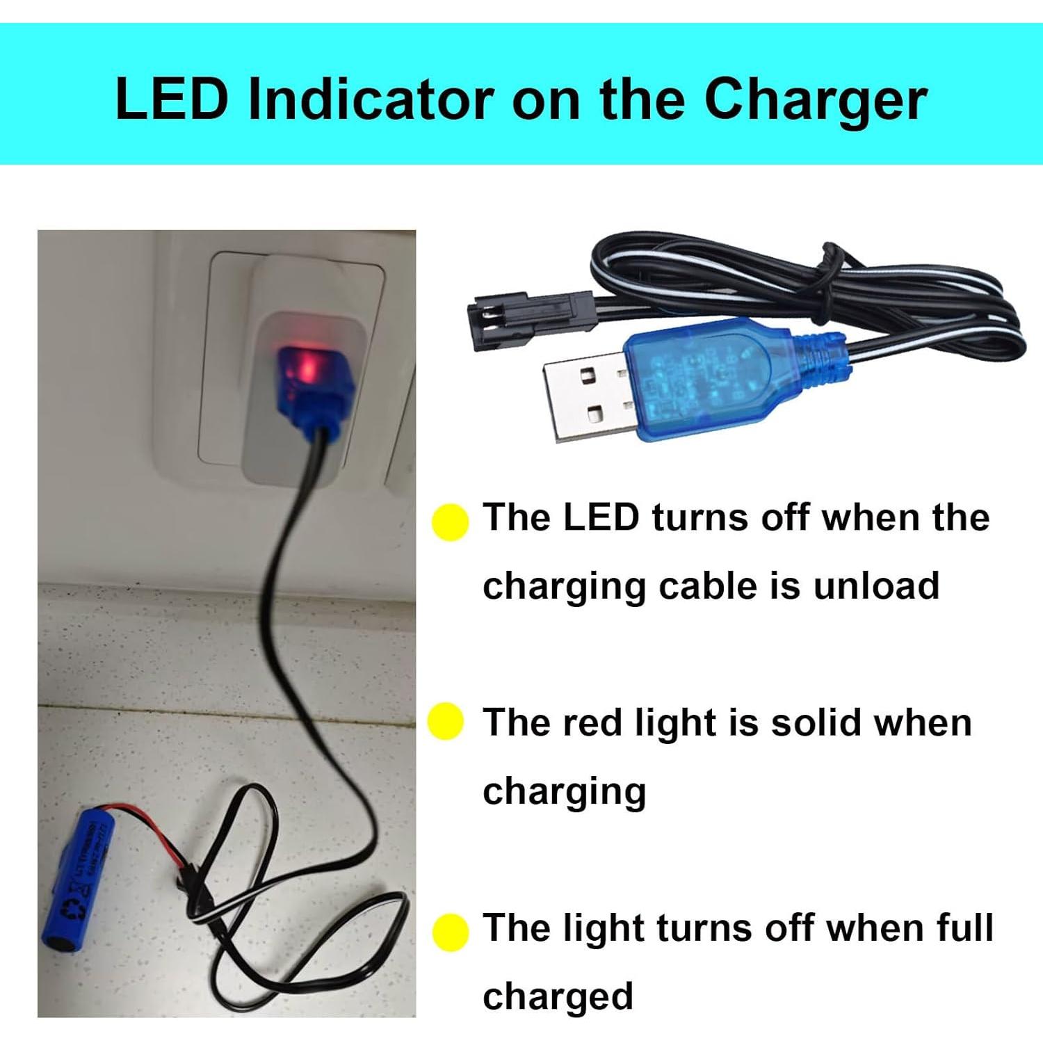 Batería recargable Li-ion 3.7V 600mAh con USB PTIJPOW