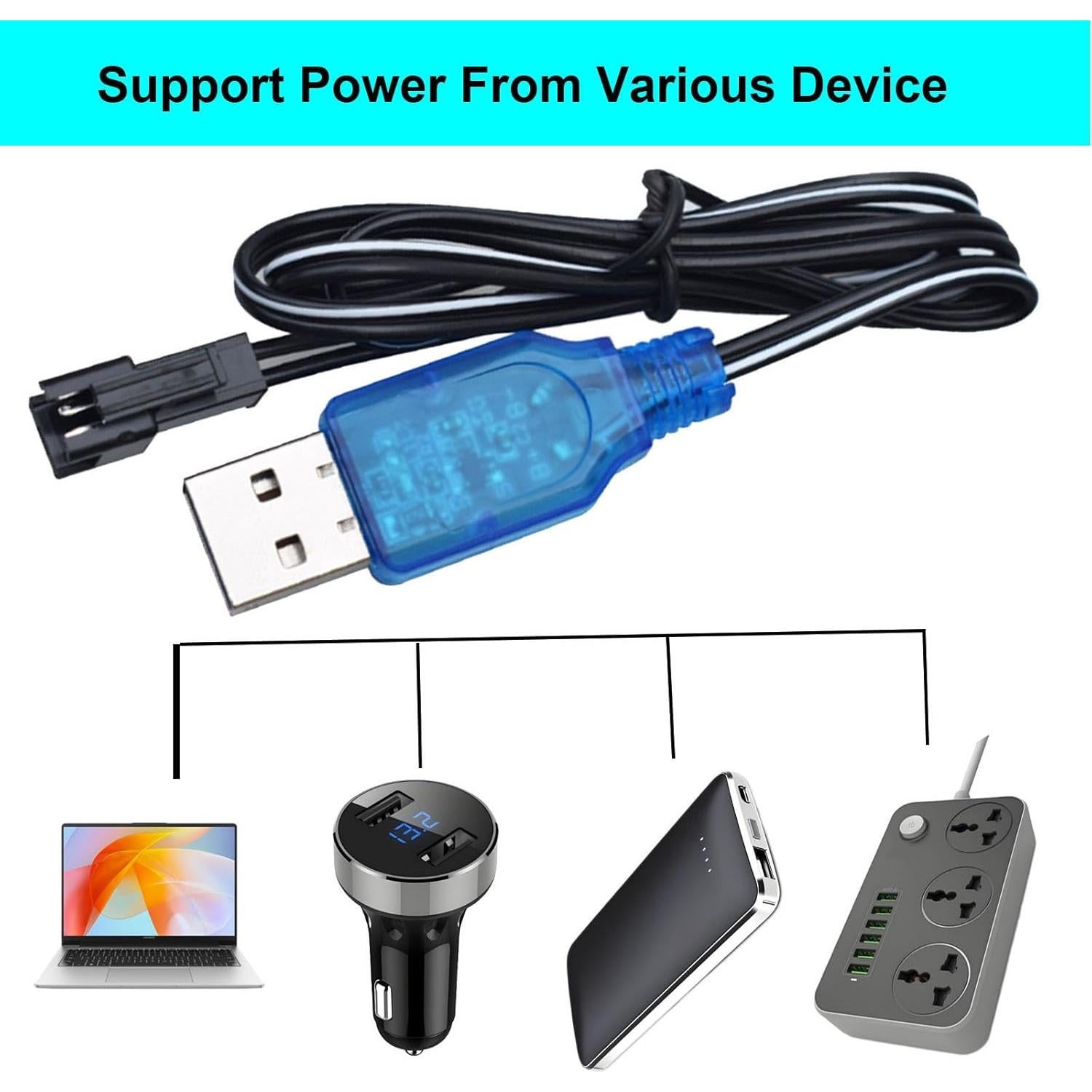 Batería recargable Li-ion 3.7V 600mAh con USB PTIJPOW