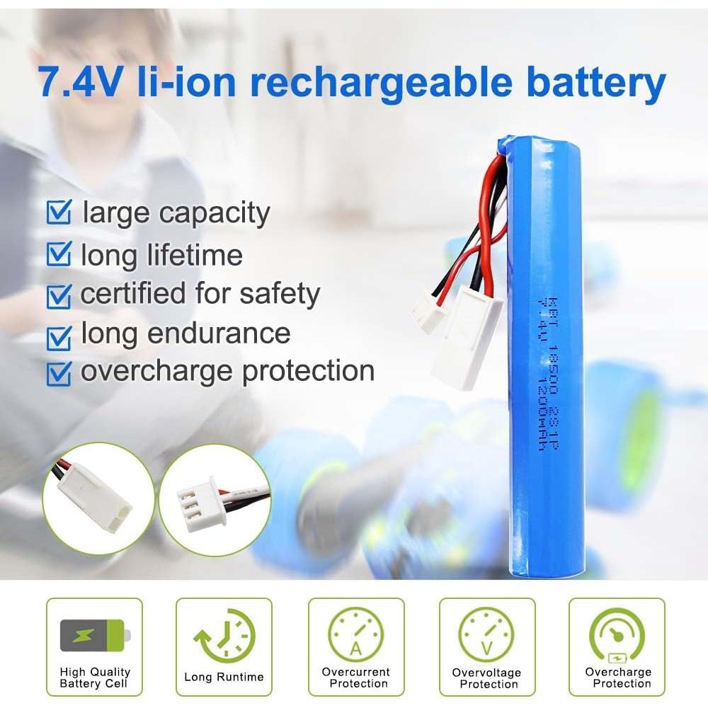 Batería Recargable Li-ion 7.4V 1200mAh KBT para RC