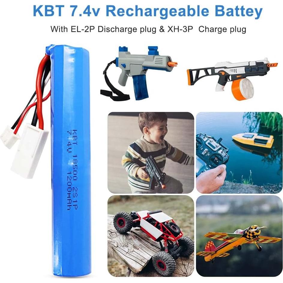 Batería Recargable Li-ion 7.4V 1200mAh KBT para RC