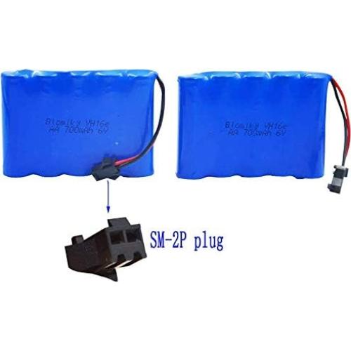 Batería recargable NiCd 6V 800mAh Blomiky Paquete de 2