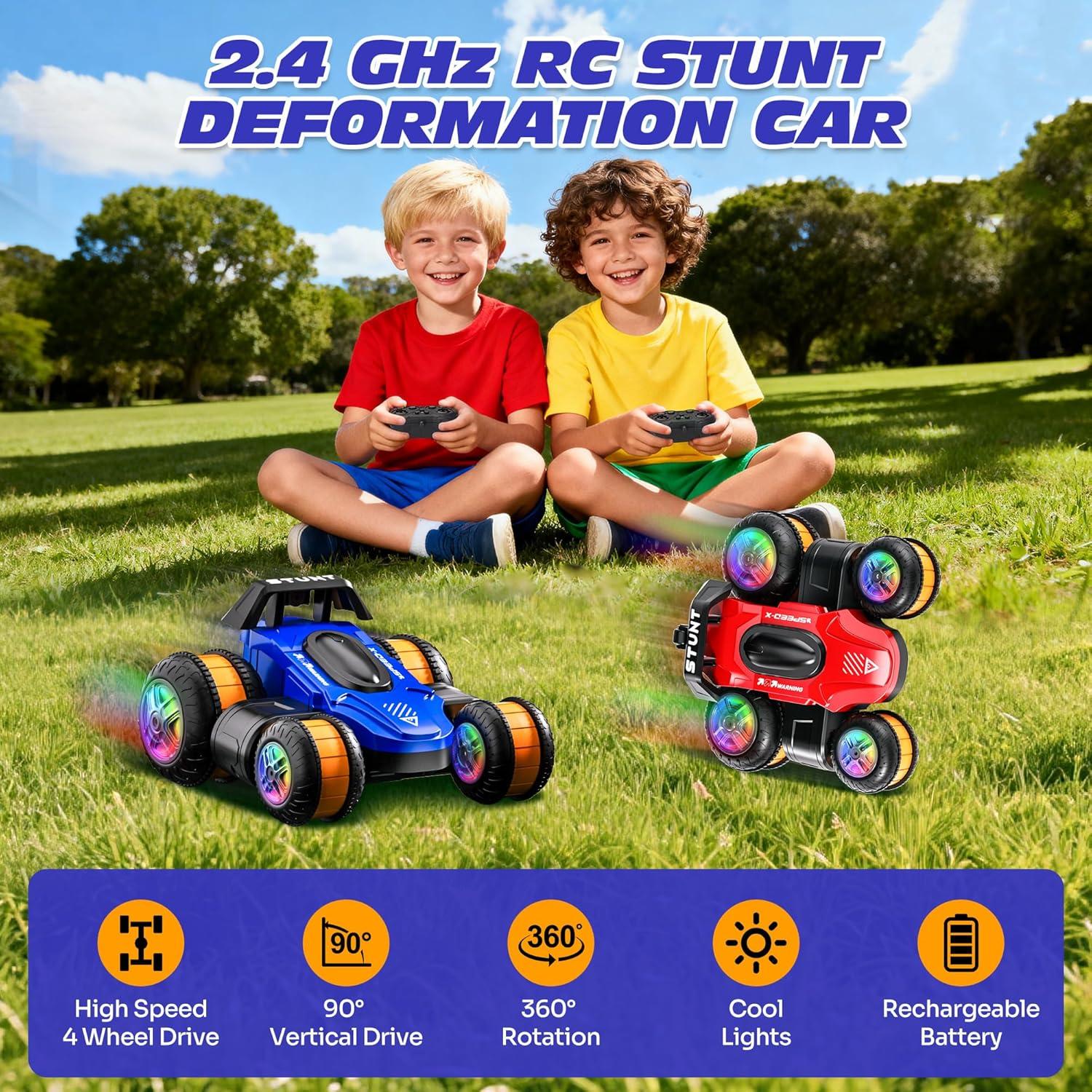 Coche RC Acrobático Toupus 8875E 4WD Azul 360° Acrobacias