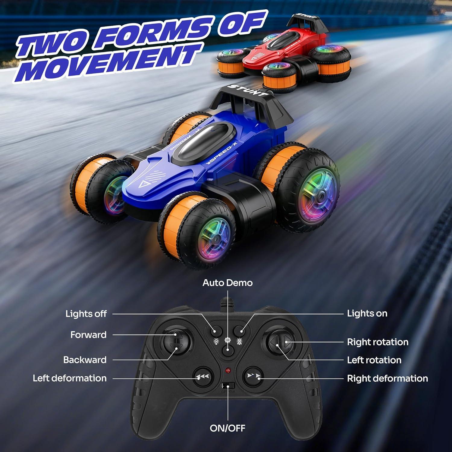 Coche RC Acrobático Toupus 8875E 4WD Azul 360° Acrobacias