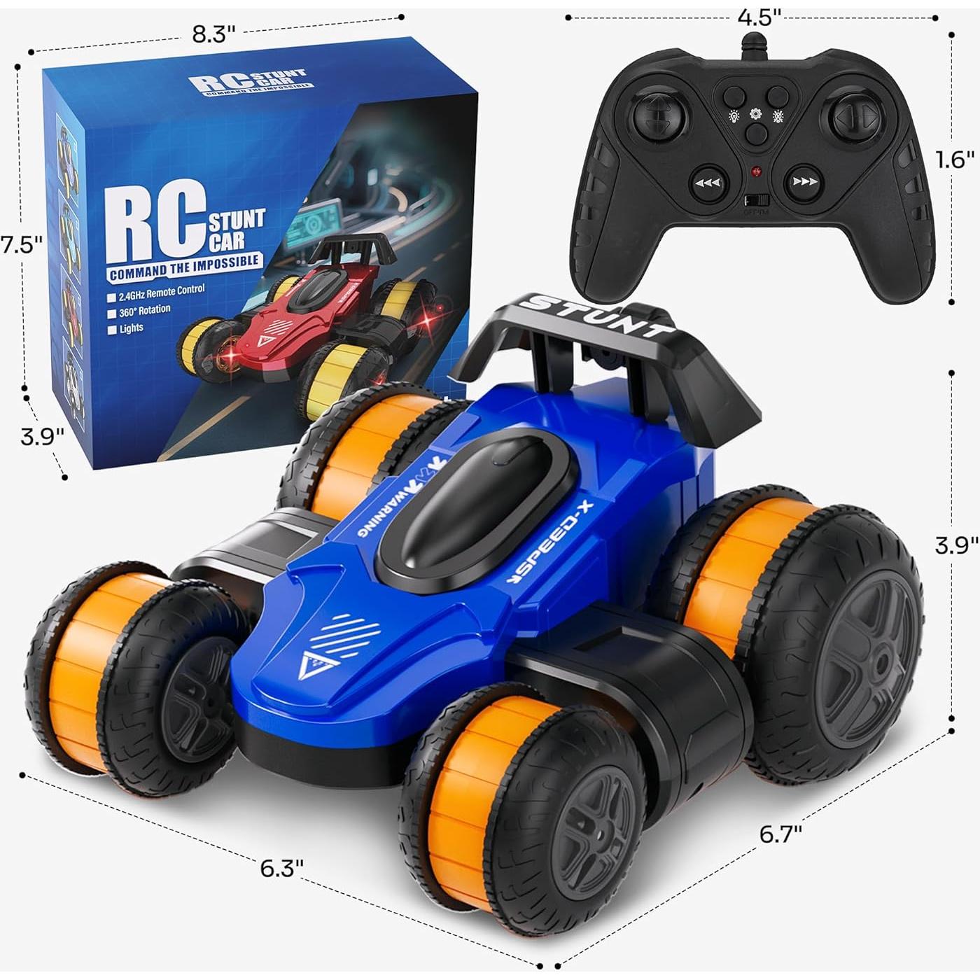 Coche RC Acrobático Toupus 8875E 4WD Azul 360° Acrobacias