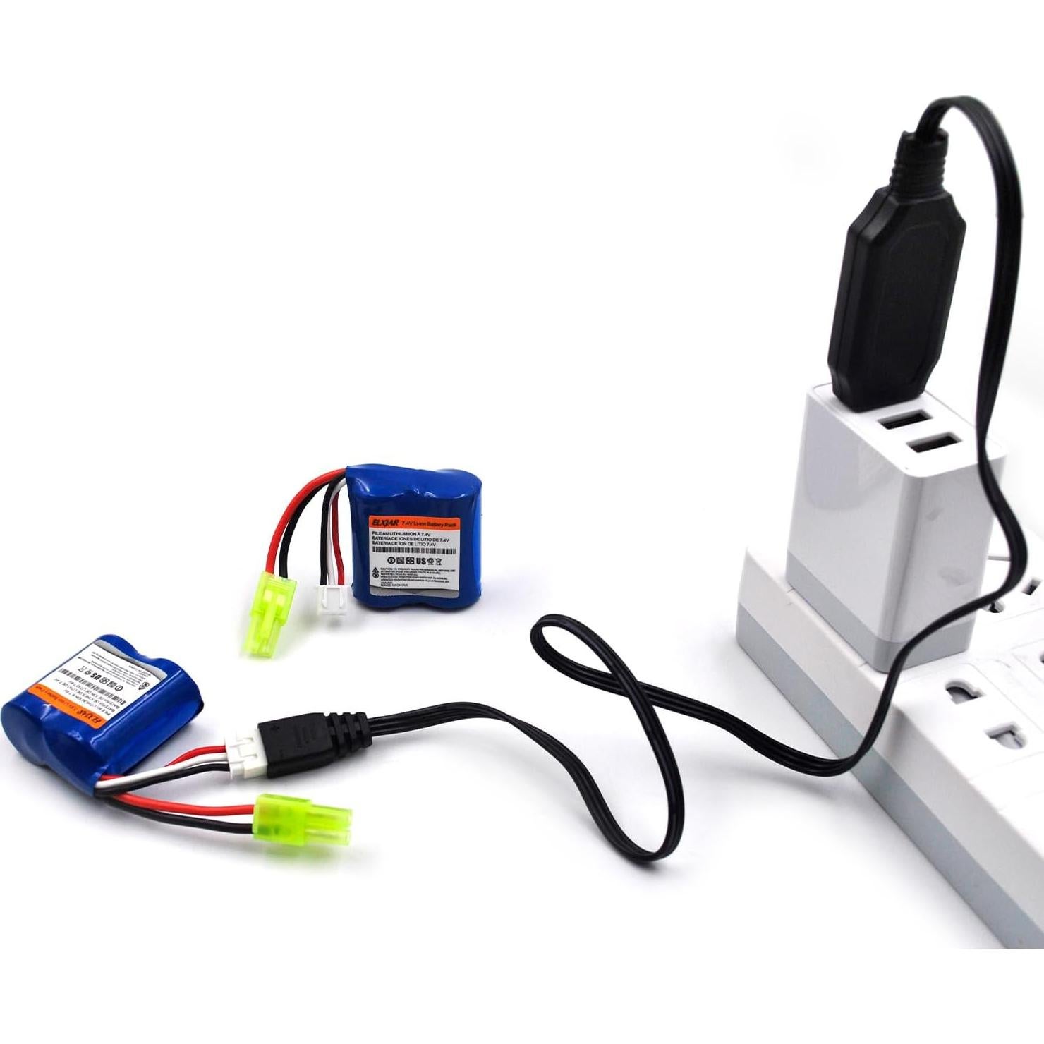 Batería Li-ion 7.4V 600mAh Mini Tamiya 4-Pack elxjar