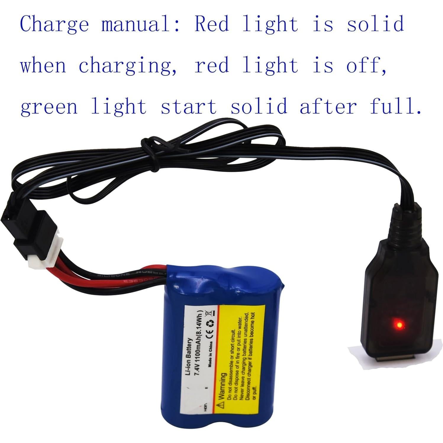 Batería recargable Li-ion 7.4V 1100mAh Blomiky SM-4P para barco RC