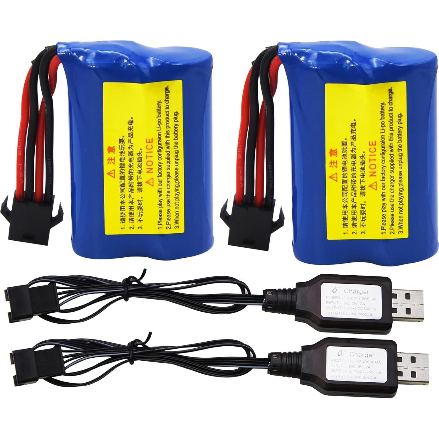 Batería recargable Li-ion 7.4V 1100mAh Blomiky SM-4P para barco RC