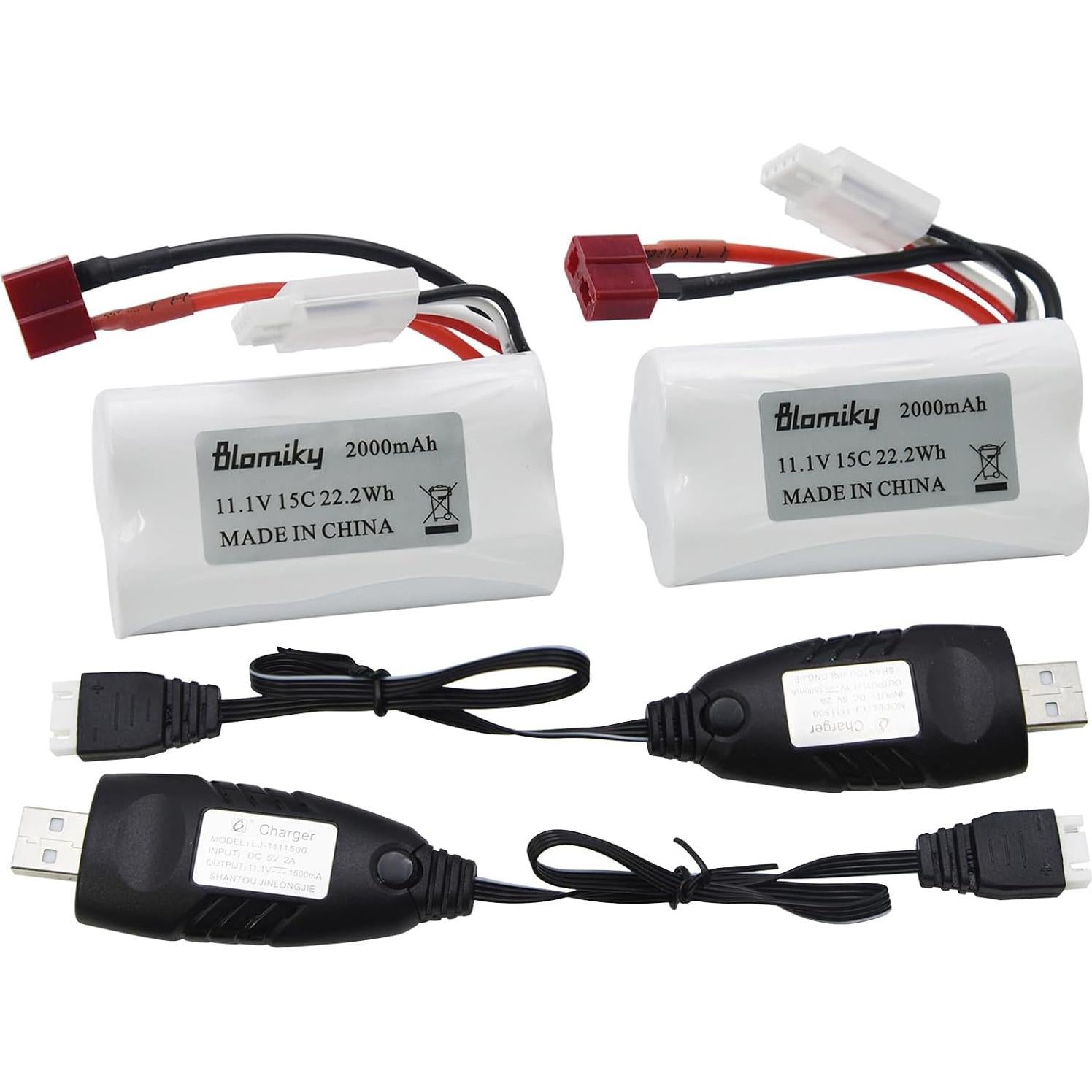 Batería Li-ion 11.1V 2000mAh Blomiky para Barco RC R608