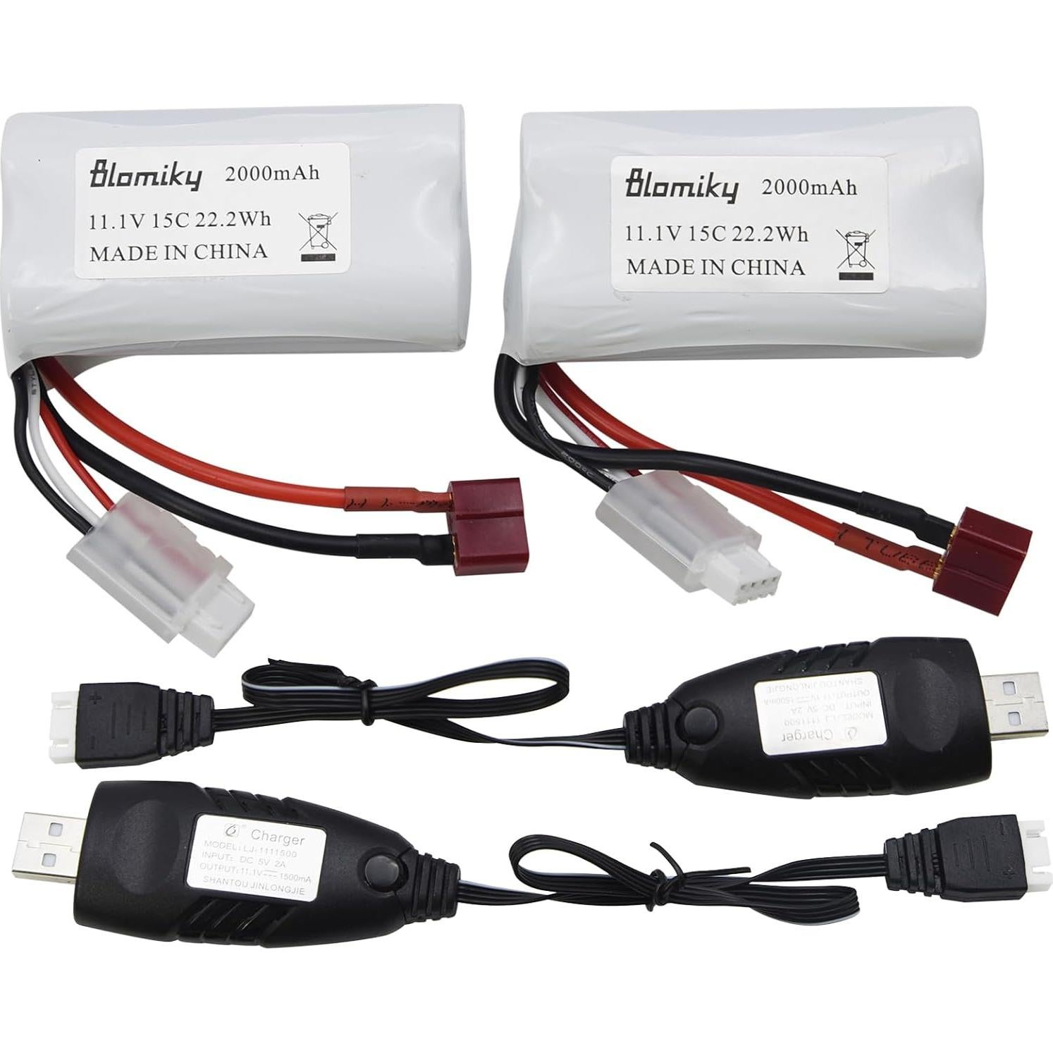 Batería Li-ion 11.1V 2000mAh Blomiky para Barco RC R608
