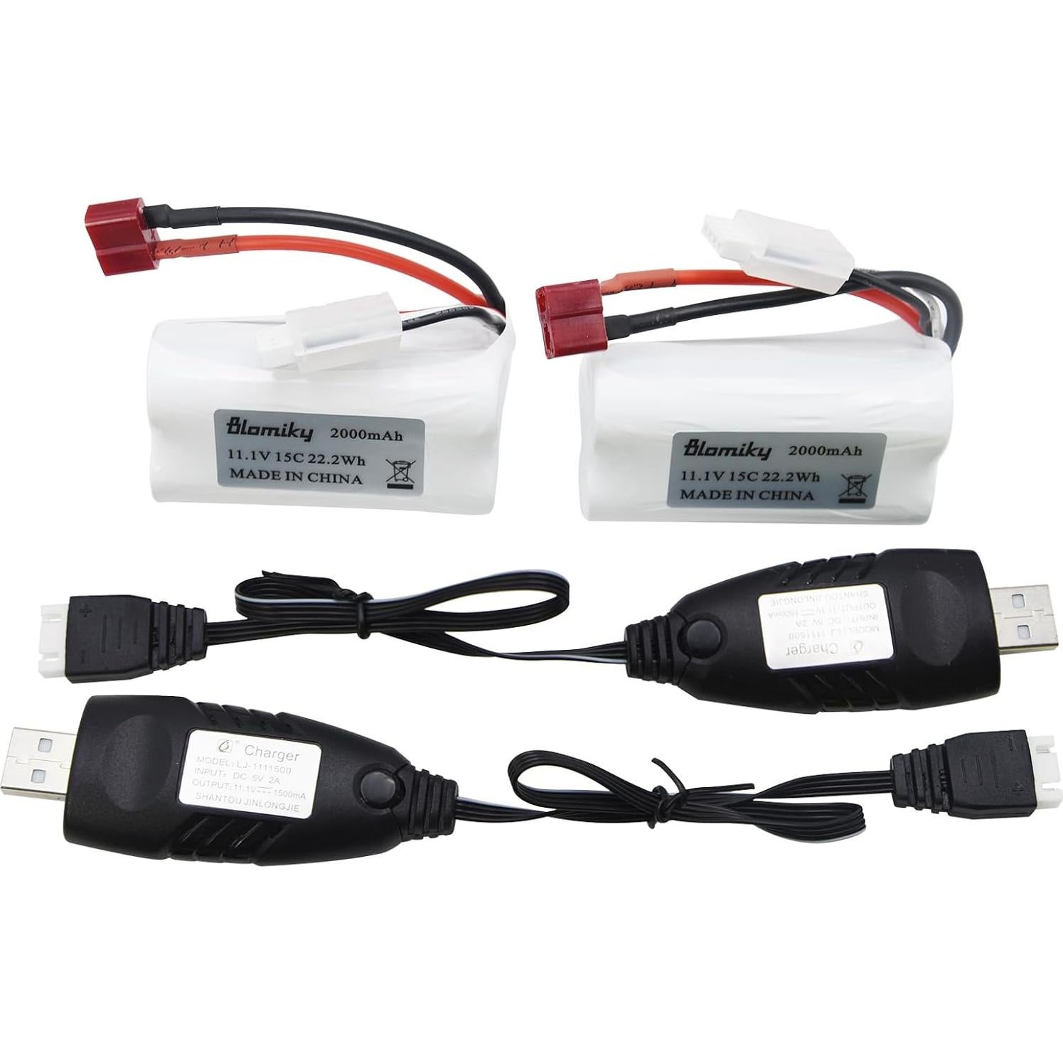 Batería Li-ion 11.1V 2000mAh Blomiky para Barco RC R608