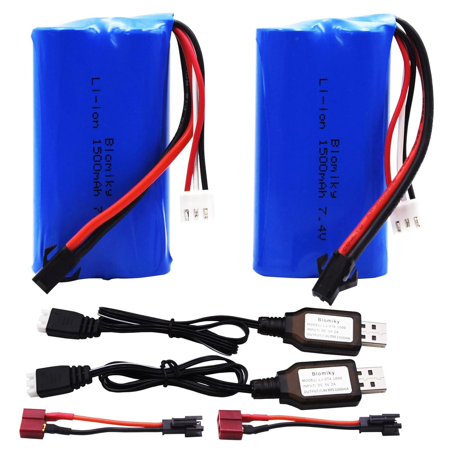 Batería de Litio Recargable 7.4V 1500mAh SM-2P BOFUNENG - 2 Pack