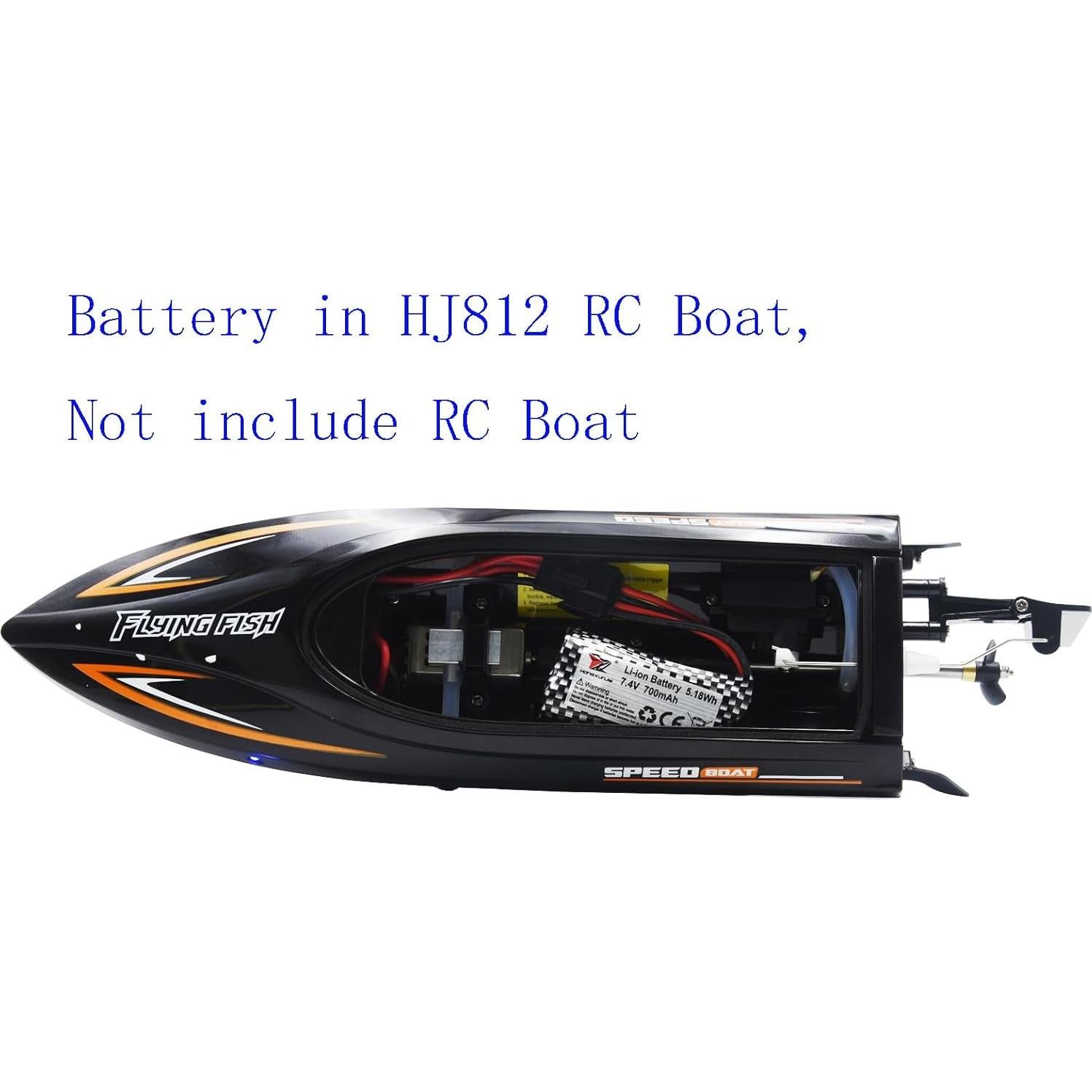 Batería Li-ion 7.4V 700mAh Blomiky para Barcos RC HJ812 HJ820 - 2 Pack