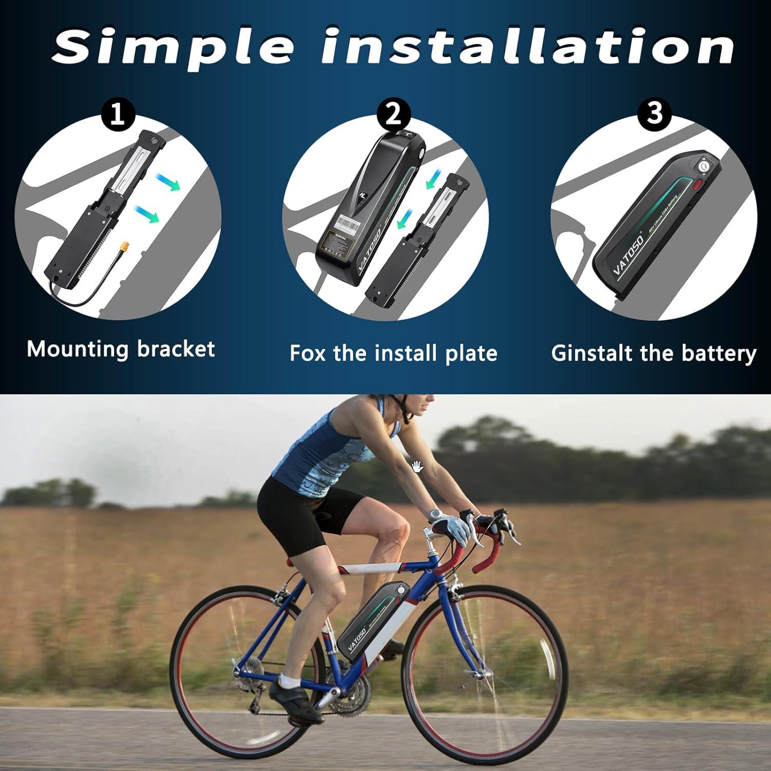 Batería de Litio 48V 12Ah VATOSO con BMS 30A y Cargador