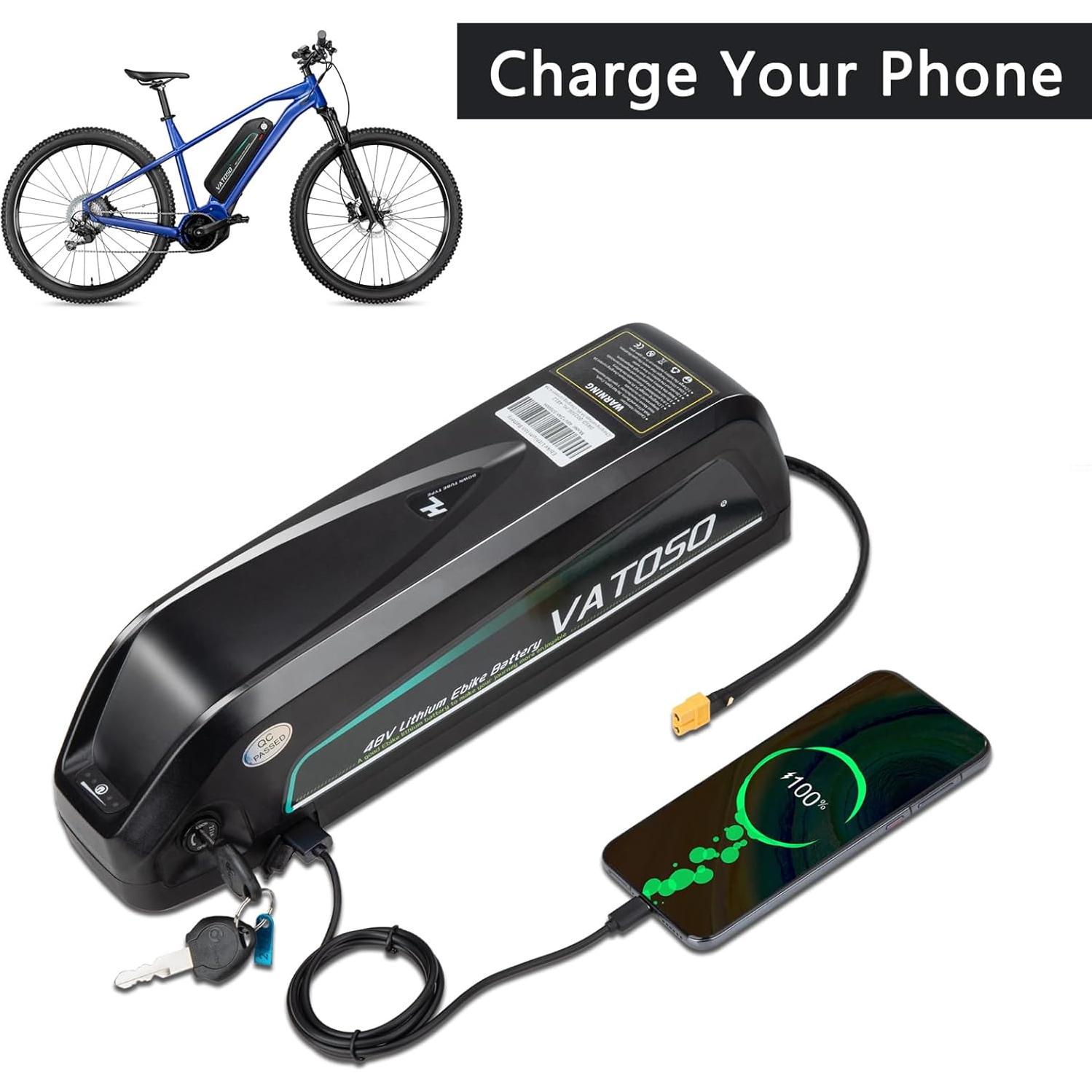 Batería de Litio 48V 12Ah VATOSO con BMS 30A y Cargador