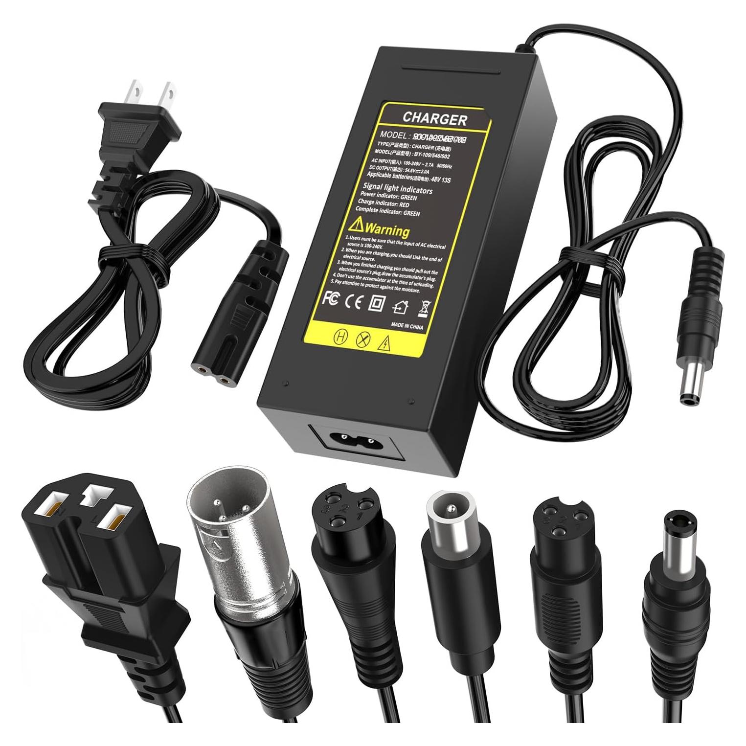 Cargador Rápido 54.6V 2A Pinkind para Baterías de Litio 48V 13S