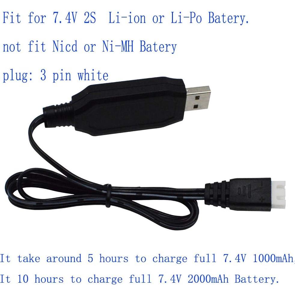 Batería Recargable 7.4V 600mAh Li-ion Blomiky para Barcos RC