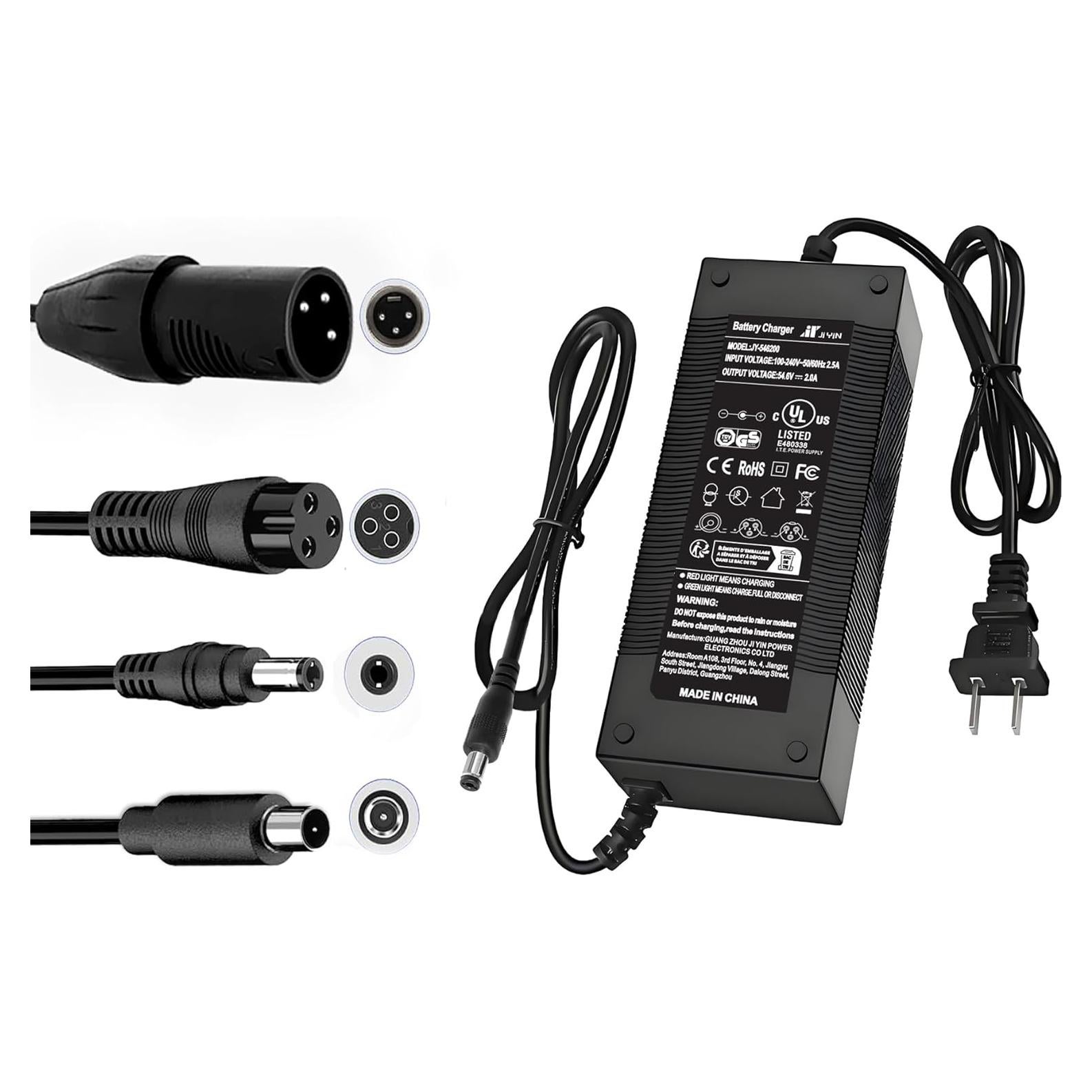 Cargador Rápido 54.6V 2A Brokeir para Batería Ebike 48V
