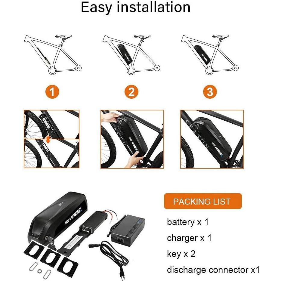 Batería de Ebike Yose Power 48V 13Ah para Motor 200-1000W