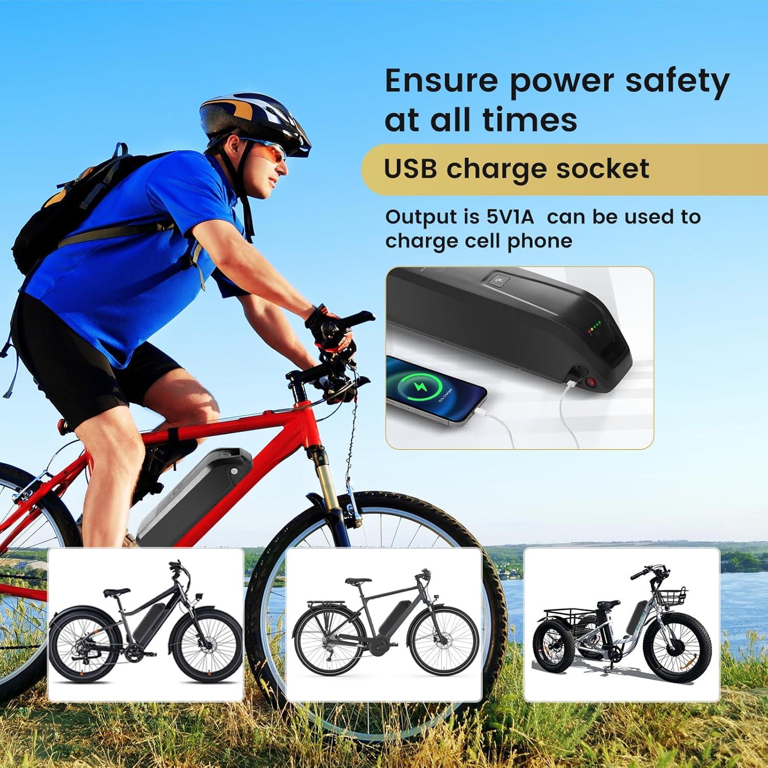 Batería de Ebike 36V/48V 10.4Ah Litio BMS 40A Scooter